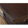 Pemberly Row Contemporary Coffee Table in Espresso Cherry Wood