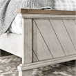 Pemberly Row Farmhouse / Country Rustic Ivory King Panel Bed