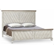 Pemberly Row Farmhouse / Country Rustic Ivory Queen Panel Bed
