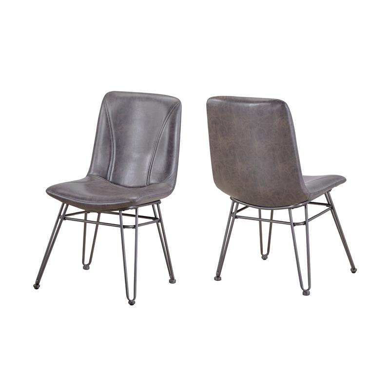 Pemberly Row Modern Mid-Century Black 5-Piece Complete Dining Set