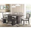Pemberly Row Modern / Contemporary Washed Gray Solid Wood Side Chair