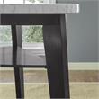 Pemberly Row Contemporary White Marble Top Counter Height Table