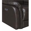 Pemberly Row Contemporary Dark Brown Leather Power Recliner Sofa