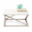 Pemberly Row White Faux Marble Mixed Media 3-piece Occasional Set