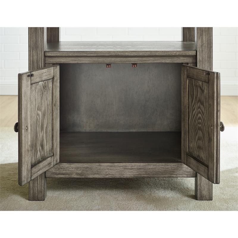 Pemberly Row White Marble and Driftwood Counter Height Dining Table