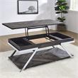 Pemberly Row Dark Gray Wood and Laminate 3-Piece Occasional Table Set