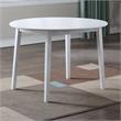 Pemberly Row Farmhouse White Wood 5-Piece Drop-Leaf Dining Set