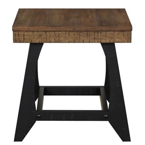 Pemberly Row Modern / Contemporary Caramel and Ebony End Table