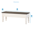 Pemberly Row Farmhouse Two-tone Ivory and Dark Oak Storage Bench