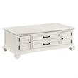Pemberly Row Modern Farmhouse Soft White Lift-top Wood Coffee Table