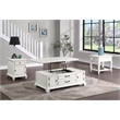 Pemberly Row Modern Farmhouse Soft White Lift-top Wood Coffee Table