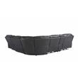 Pemberly Row 7 Piece Charcoal Leather Power Reclining Sectional