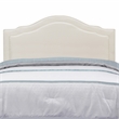 Pemberly Row Transitional Cream Faux Leather Upholstered Queen Headboard