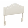 Pemberly Row Transitional Cream Faux Leather Upholstered Queen Headboard
