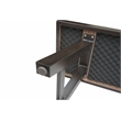 Pemberly Row Modern Coastal Brown Aluminum Patio Backless Bench