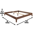 Pemberly Row Modern / Contemporary King Natural Wood Platform Bed