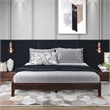 Pemberly Row Modern / Contemporary King Natural Wood Platform Bed