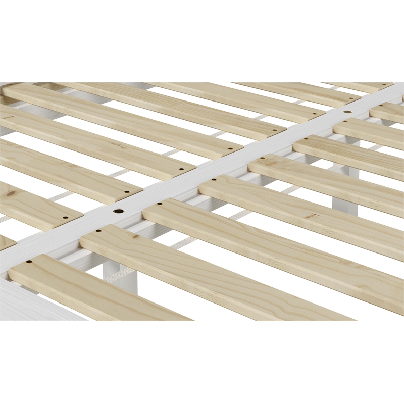 Pemberly Row Modern / Contemporary Full White Wood Platform Bed