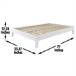 Pemberly Row Modern / Contemporary Full White Wood Platform Bed
