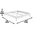 Pemberly Row Modern / Contemporary King White Wood Platform Bed