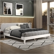 Pemberly Row Modern / Contemporary King White Wood Platform Bed