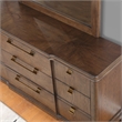 Pemberly Row Contemporary Walnut Brown Wood 6-drawer Dresser and Mirror