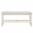 Pemberly Row Farmhouse / Country Wood Counter Bench in Off White