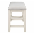 Pemberly Row Farmhouse / Country Wood Counter Bench in Off White