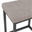 Pemberly Row Contemporary Walnut and Black Metal Counter Bar Set