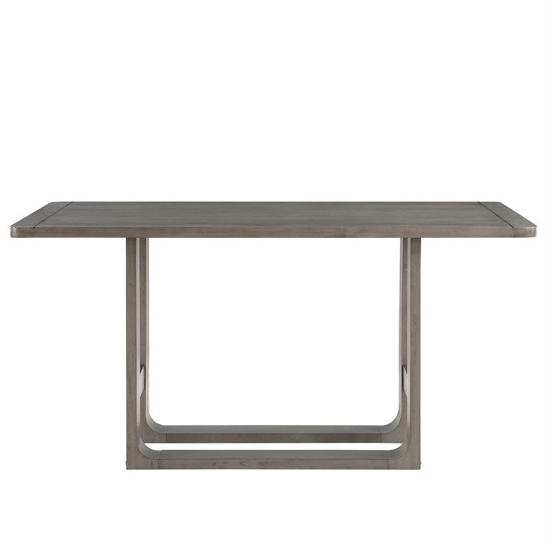 Pemberly Row Farmhouse Gray Wood Counter Height Dining Table