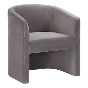 Pemberly Row Contemporary Upholstered Dining or Accent Chair Fog Gray