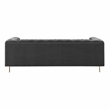 Pemberly Row Modern / Contemporary Gray Velvet Button Tufted Sofa