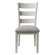 Pemberly Row Farmhouse / Country Ivory Ladderback Wood Side Chair
