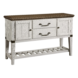Pemberly Row Farmhouse / Country Ivory and Brown 56&quot Wood Server