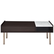 Pemberly Row Mid-Century Walnut Finished Wood Lift-Top Cocktail Table