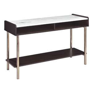 Pemberly Row Mid-Century Walnut Finished 47&quot Wood Sofa Table