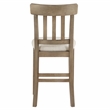 Pemberly Row Polyester Upholstered Counter Chair in Brown (Set of 2)