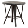 Pemberly Row Iron Farmhouse / Country Eclectic End Table in Gray