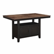 Pemberly Row Contemporary Engineered Wood Counter Table in Black