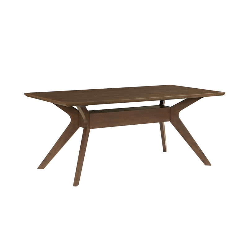 Pemberly Row Transitional Engineered Wood Dining Table in Brown