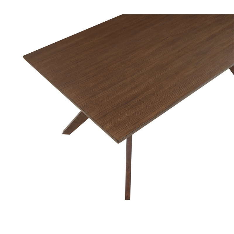 Pemberly Row Transitional Engineered Wood Dining Table in Brown