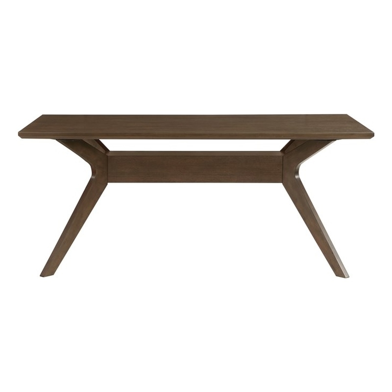 Pemberly Row Transitional Engineered Wood Dining Table in Brown