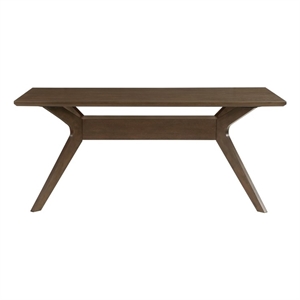Pemberly Row Transitional Engineered Wood Dining Table in Brown
