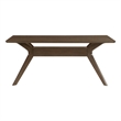 Pemberly Row Transitional Engineered Wood Dining Table in Brown