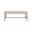 Pemberly Row Transitional Powder-Coated Aluminum Coffee Table in White