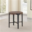 Pemberly Row Contemporary Engineered Wood Round End Table in Brown