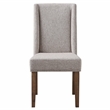 Pemberly Row Polyester Upholstered Chair in Brown (Set of 2)