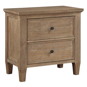 Pemberly Row Engineered Wood 2-Drawers Bedroom Nightstand in Brown