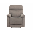 Pemberly Row Polyester Upholstered Single Power Recliner in Gray