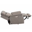 Pemberly Row Polyester Upholstered Single Power Recliner in Gray